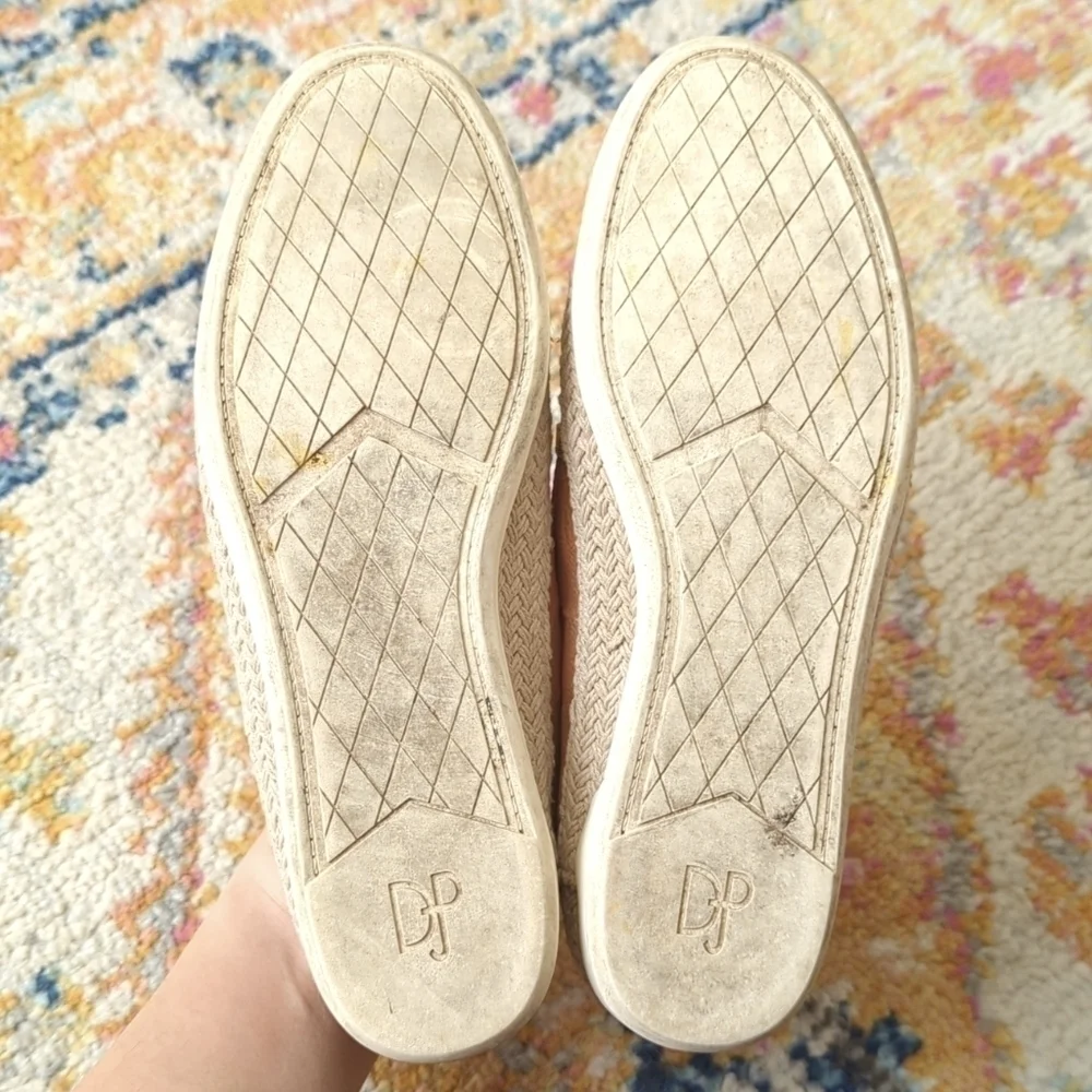 Donald J. Pliner Pamela Embellished Leather Espadrille Slip-On Sneakers 6.5